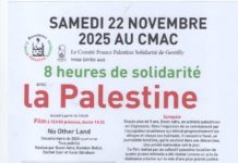 8h de solidarité avec la Palestine 22/11