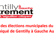 Résultat des élections municipales du 22 mars Communiqué de Gentilly à Gauche Autrement
