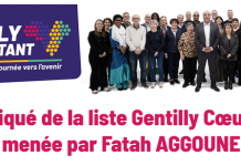 Communiqué second tour liste Gentilly Cœur Battant menée par Fatah AGGOUNE